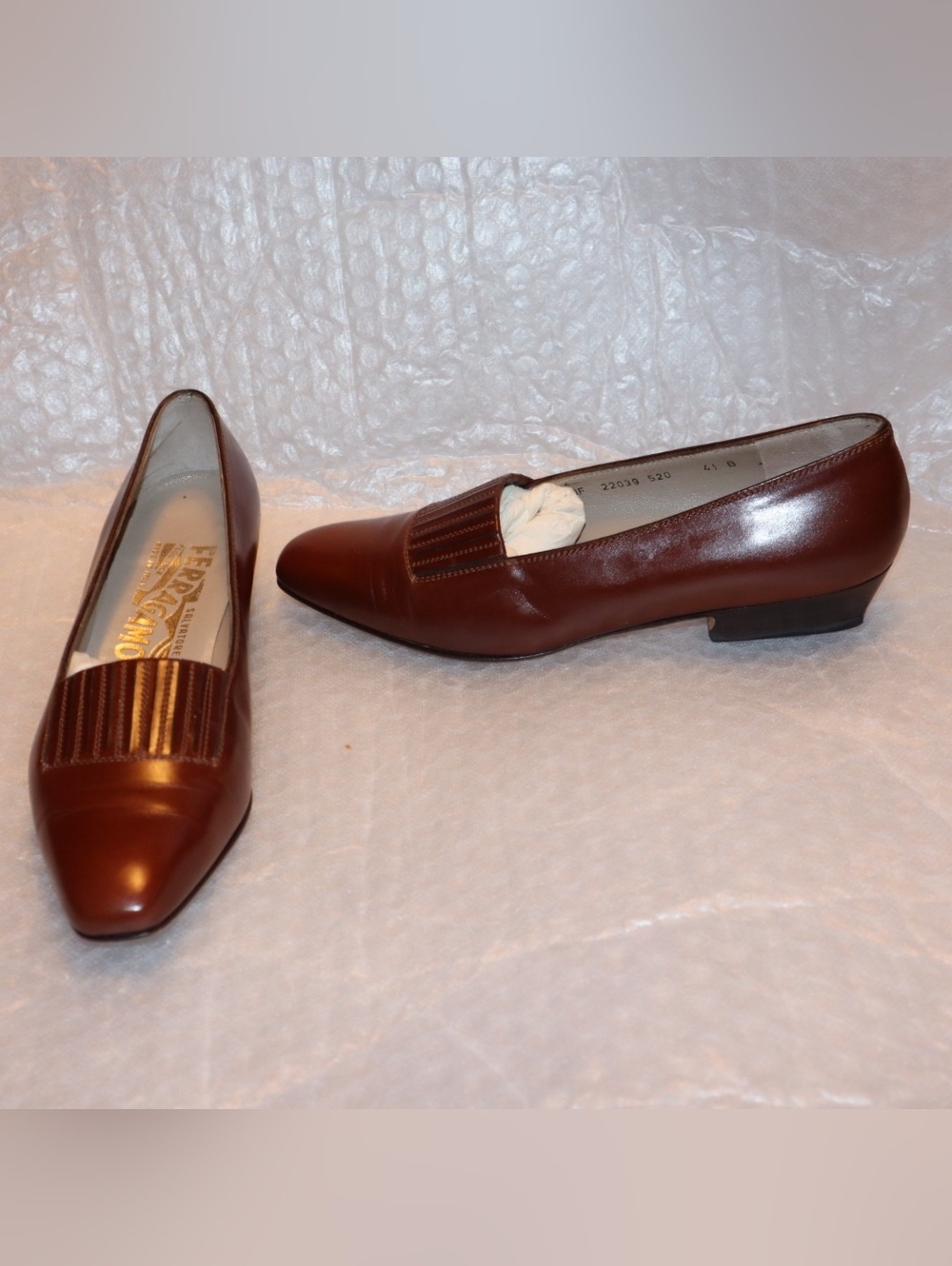 Salvatore Ferragamo brown leather Flats Size 4.5 B - Picture 5 of 8